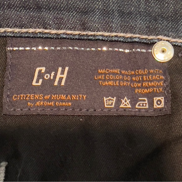 EUC CitIzens of Humanity Hutton Size 31 Medium Rise Wide Leg Dark Wash - Picture 12 of 16